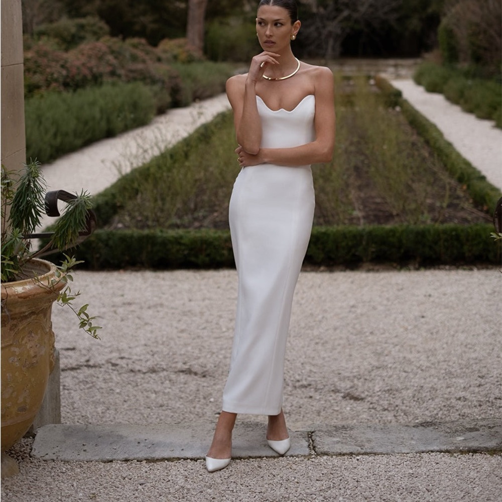 NWT ILLYAZ OZEL New Arrivals Lilith in temple white dress sz36 US4 NEW Bridal